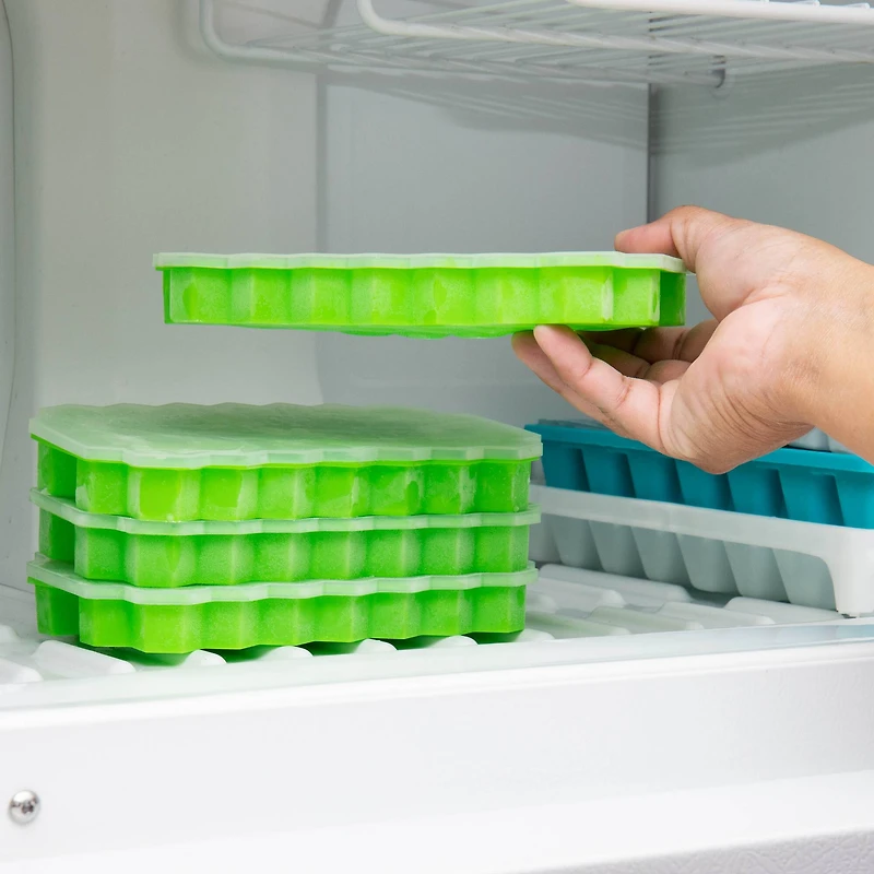 Mind Reader Green Honeycomb Silicone Freezer Tray, 4ct.