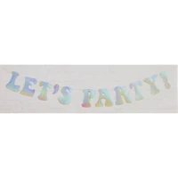 6ft. Iridescent Let's Party Banner by Celebrate It™