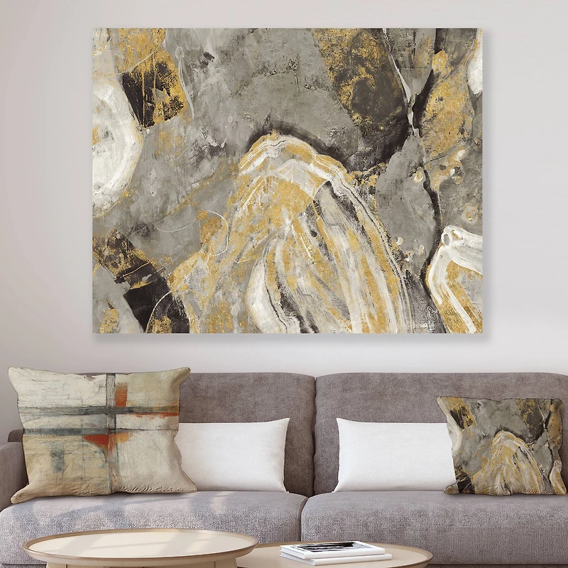 Designart - Painted Gold Stone