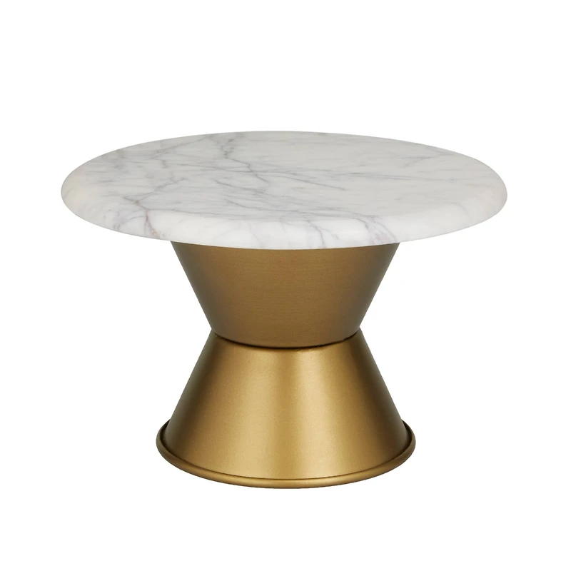White Glam Cake Stand, 10" x 10" x 6"