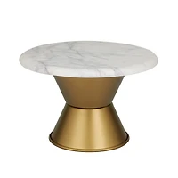White Glam Cake Stand, 10" x 10" x 6"