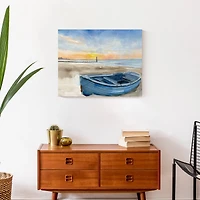 Beach Boat 20" x 16" Canvas Wall Art