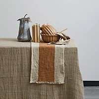 Hello Honey® 72" Natural & Brown Stripe Table Runner