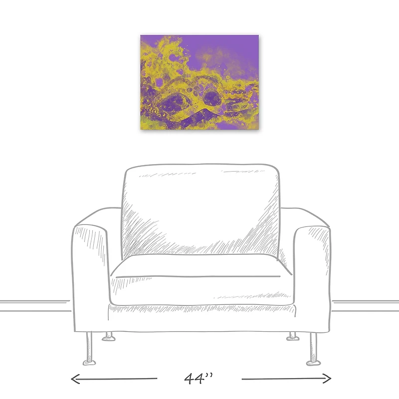Purple & Gold Mask Canvas Wall Art