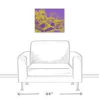 Purple & Gold Mask Canvas Wall Art