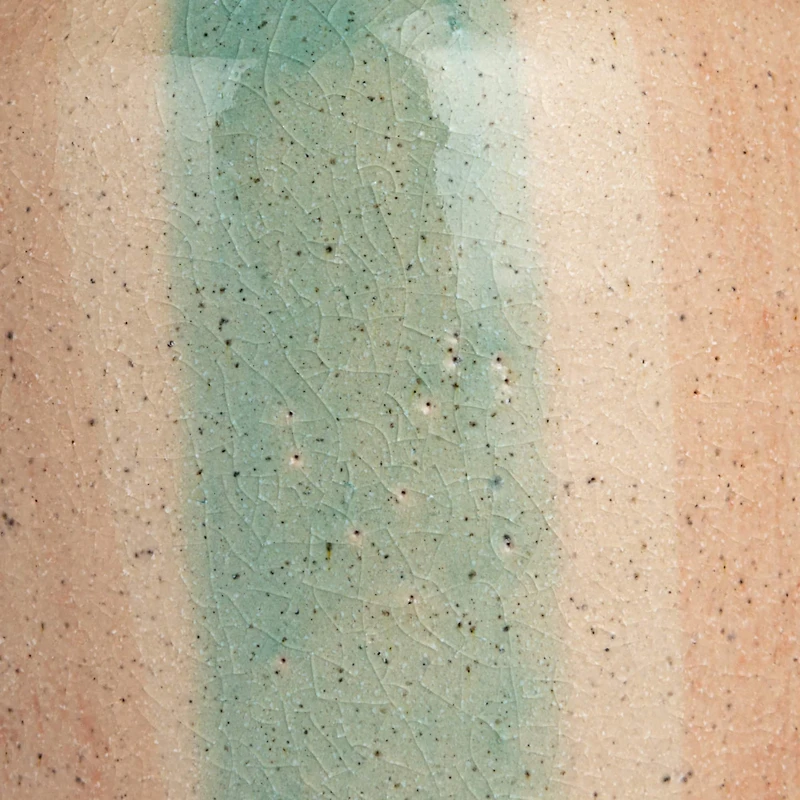 Hello Honey® 14" Blue & Maroon Hand-Painted Crackle Glaze Terra Cotta Vase with Tall Neck