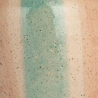 Hello Honey® 14" Blue & Maroon Hand-Painted Crackle Glaze Terra Cotta Vase with Tall Neck