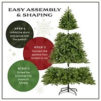 6ft. Pre-Lit Feel Real® Linden Spruce Artificial Christmas Tree, Warm White LED Lights