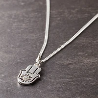 12 Pack: Charmalong™ Silver Plated Hamsa Charm by Bead Landing™