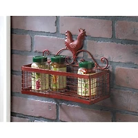 10" Red Rooster Single Wall Rack