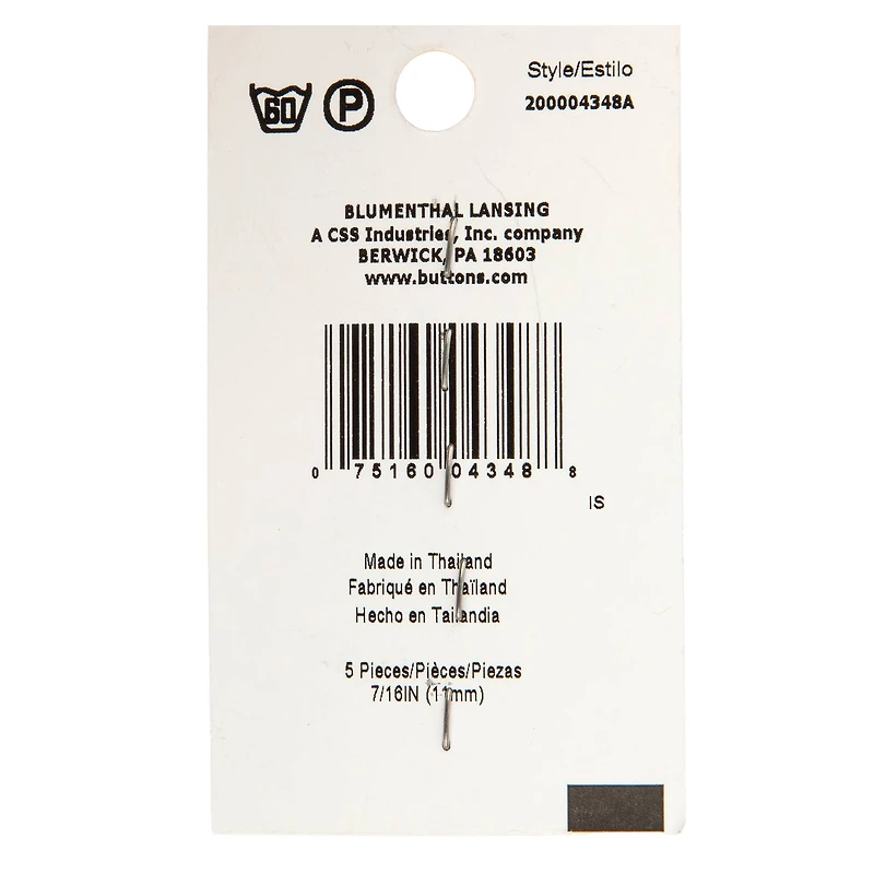 Spectrum Warm 7/16" Red Shank Buttons, 5ct.