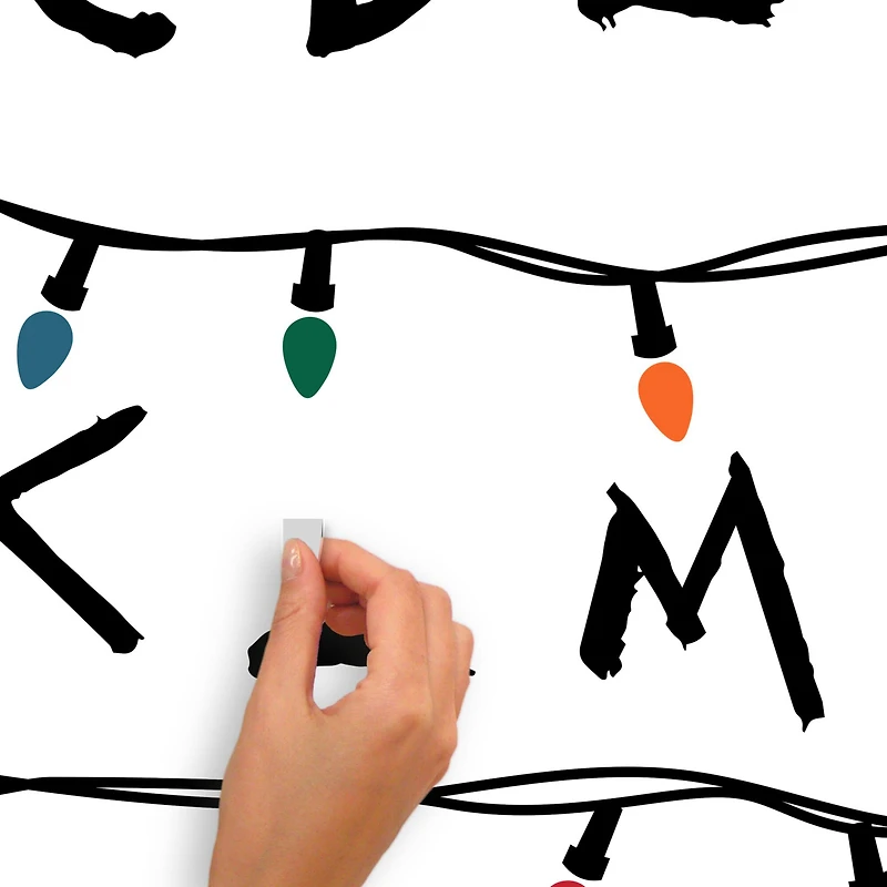 RoomMates Netflix Stranger Things Christmas Lights Peel and Stick Giant Wall Decals w/Alphabet