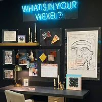 Wexel Art Single Panel Clear Acrylic Floating Wall Frame & Magnets with Silver Hardware