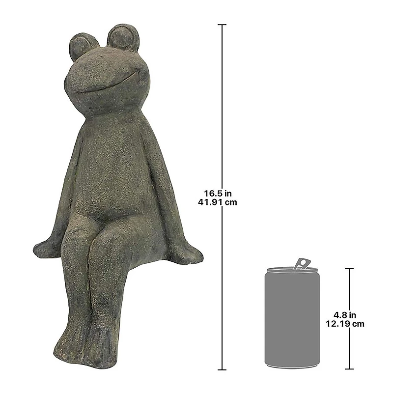 Design Toscano 16.5" Take a Toad Off Sitting Frog Statue