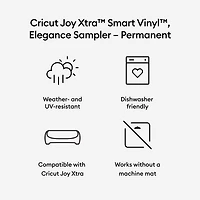 Cricut Joy Xtra™ Permanent Smart Vinyl™ Elegance Sampler