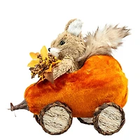 7" Squirrel in Pumpkin Car Natural Décor by Ashland®