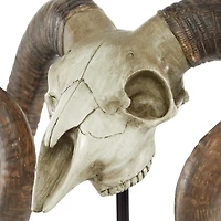 17" Brown Skull Traditional Sculpture