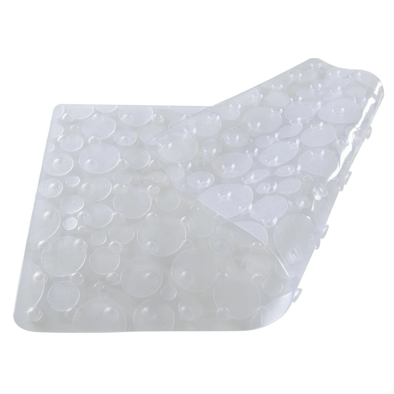Bath Bliss Clear Recycled PVC Non-Slip Textured Bath Mat
