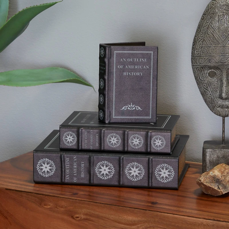 American History Faux Leather Faux Book Box Set