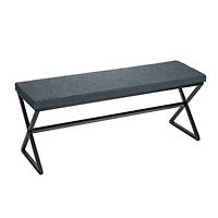 Household Essentials Harper 46.5" Metal & Boucle Bench
