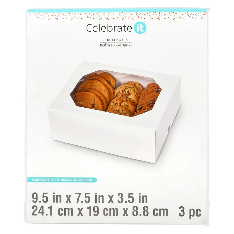9.5" White Window Treat Boxes by Celebrate It®, 3ct.