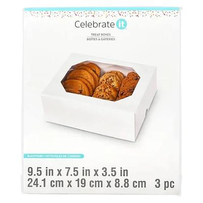 9.5" White Window Treat Boxes by Celebrate It®, 3ct.