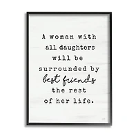 Stupell Industries Woman With All Daughters Loving Family Quote Framed Giclee Art