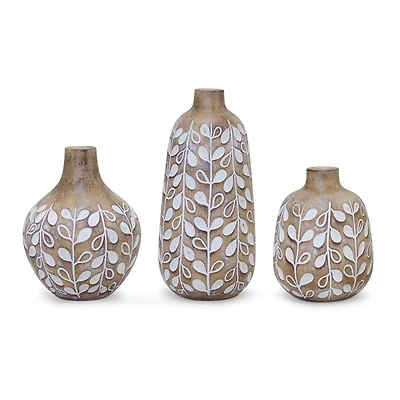 Decorative Floral Print Vase Set