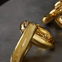 CosmoLiving by Cosmopolitan Gold Porcelain Glam Chain Sculpture Set