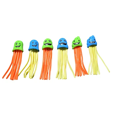 Pool Central 5" Multicolor Jellyfish Slow Sinking Dive Game, 6ct.