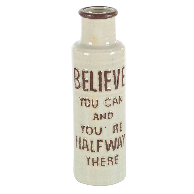 Brown Ceramic Farmhouse Vase Set