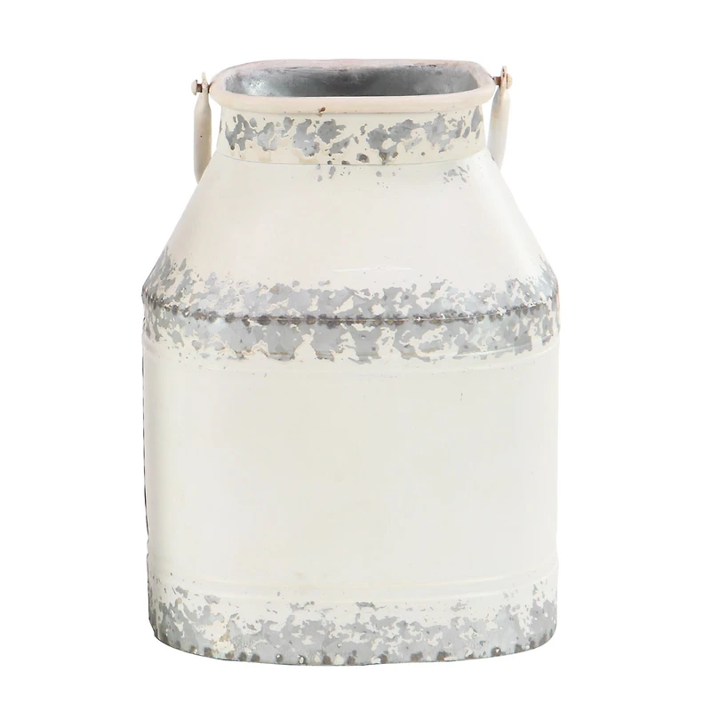 White Metal Farmhouse Decorative Jar Set
