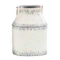 White Metal Farmhouse Decorative Jar Set