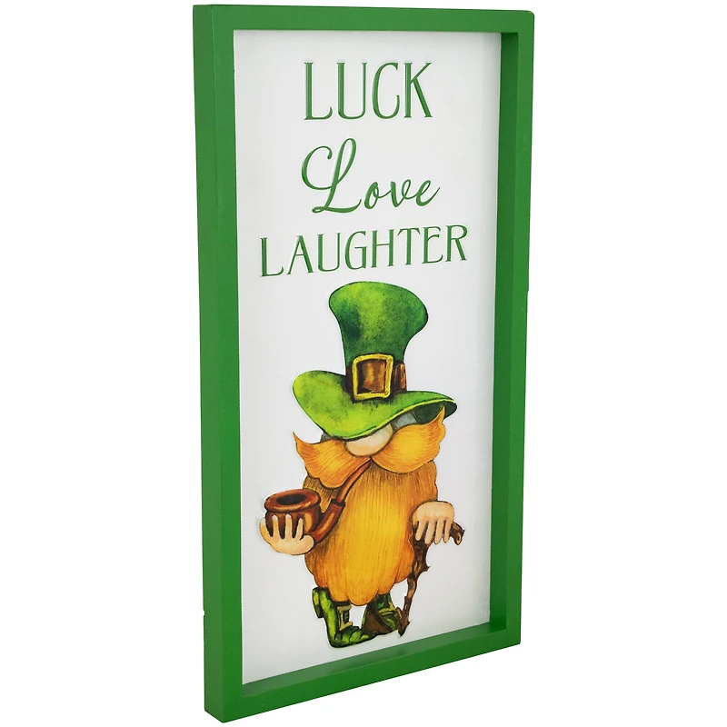 Luck Love Laughter Framed Wall Sign