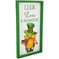 Luck Love Laughter Framed Wall Sign