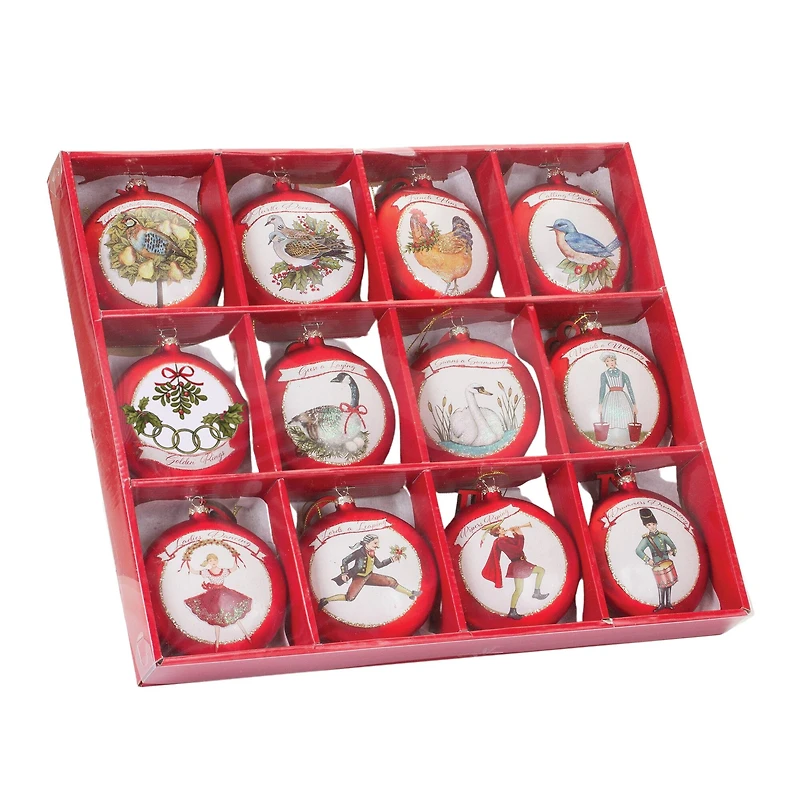 Twelve Days of Christmas Ornament Set