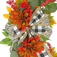 24'' Harvest Dahlia and Eucalyptus Wreath