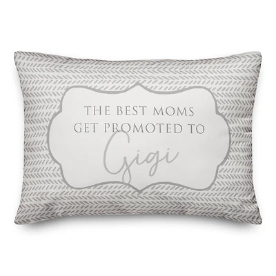 The Best Moms Get Promoted To Gigi Throw Pillow