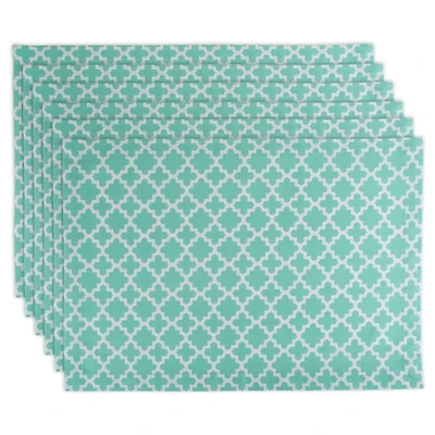 DII® Aqua Lattice Placemat Set, 6ct.