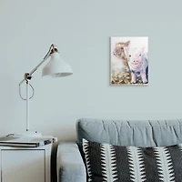 Stupell Industries Baby Piglets Smiling Adorable Farm Animals Wood Wall Plaque