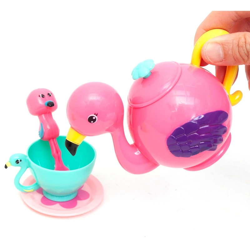 Zoo Troop Flamingo Teapot Animal Themed Tea Party Gift Set