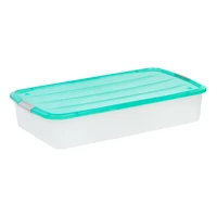 IRIS® 50qt. Mint Green & Clear Underbed Storage Box with Latching Lid