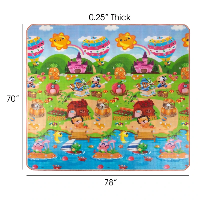 Toy Time Giant Reversible Learning Play Mat