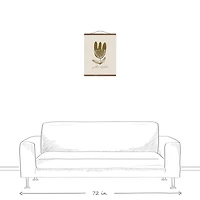 Flower Gather Together 16" x 20" Teak Hanging Canvas