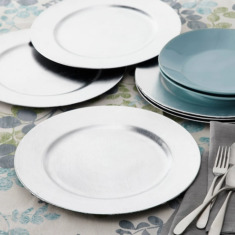 Silver Charger Set by Celebrate It™ 6ct.