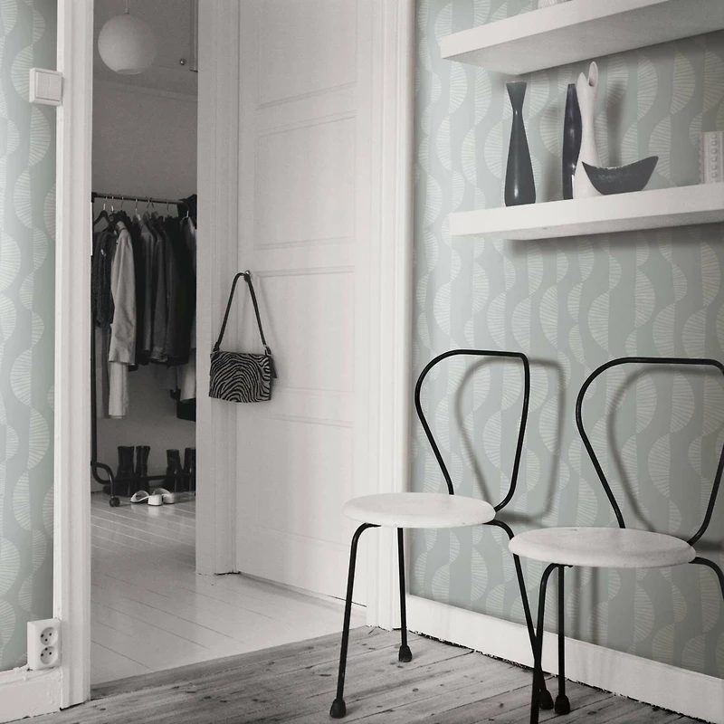 RoomMates Gray Seychelles Wave Peel & Stick Wallpaper