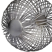 Grey Metal Contemporary Geometric Sculpture, Set of 3" 8", 6", 4"