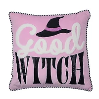 16" Good Witch Bad Witch Double-Sided Throw Pillow by Ashland®