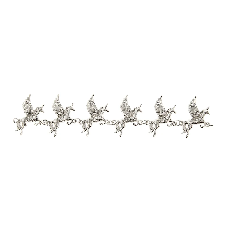 Rhodium Metal Unicorn Charms, 23mm by Bead Landing™