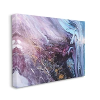 Stupell Industries Abstract Liquid Purple Blue Texture Painting Canvas Wall Art